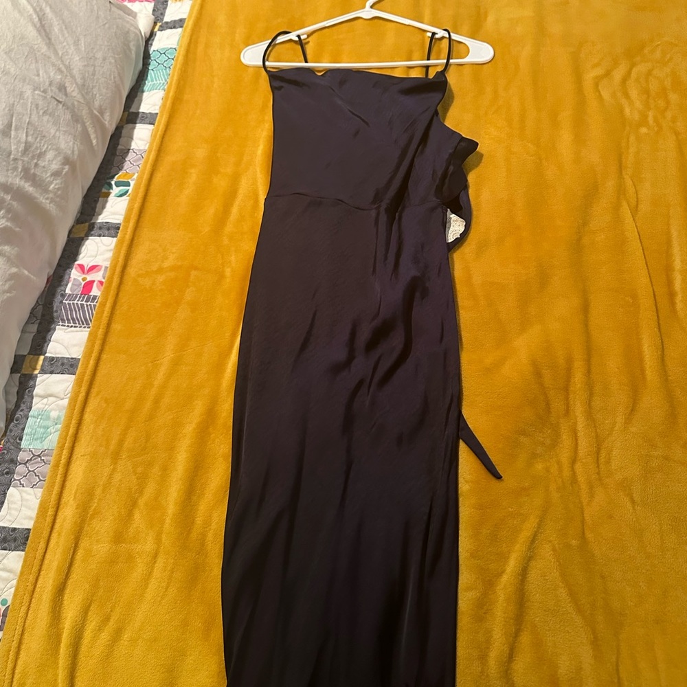 Altar’d State Satan Floor Length Back Tie Dress
